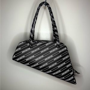 Balenciaga Monogram Leather Shoulder Bowling Bag